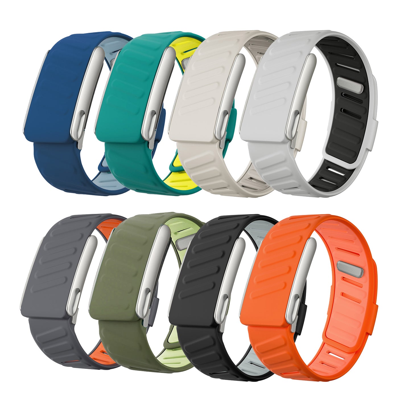 Silicone Sport Band Compatible with Whoop 5.0 Band Strap Men Women, Breathable Sport Adjustable Waterproof Replacement Wristbands Straps for Whoop 5.0 Silicone Bands