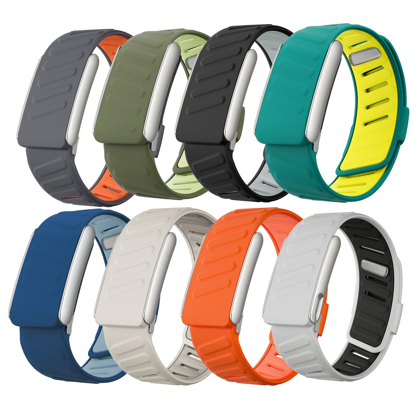Silicone Sport Band Compatible with Whoop 5.0 Band Strap Men Women, Breathable Sport Adjustable Waterproof Replacement Wristbands Straps for Whoop 5.0 Silicone Bands